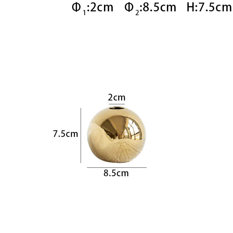 Vaso gold de ceramica
