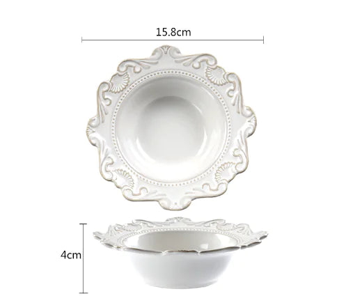 Set elegante vintage pratos