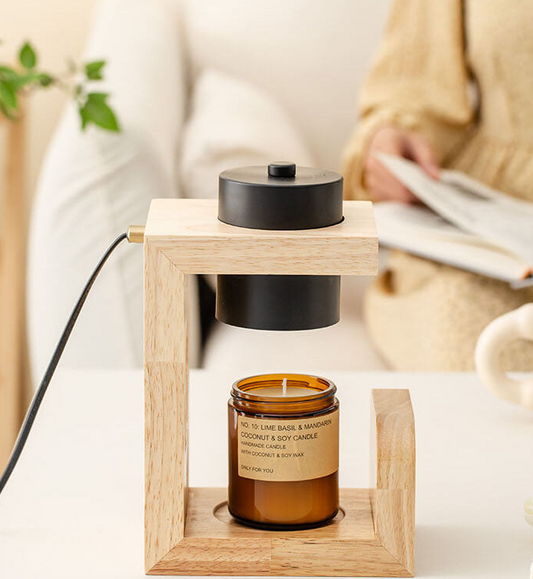 Solid Wood Melting Candle Lamp