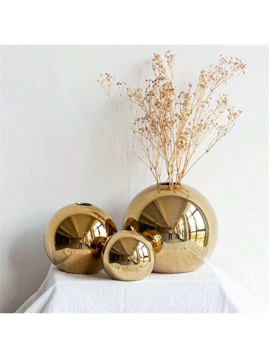 Vaso gold de ceramica