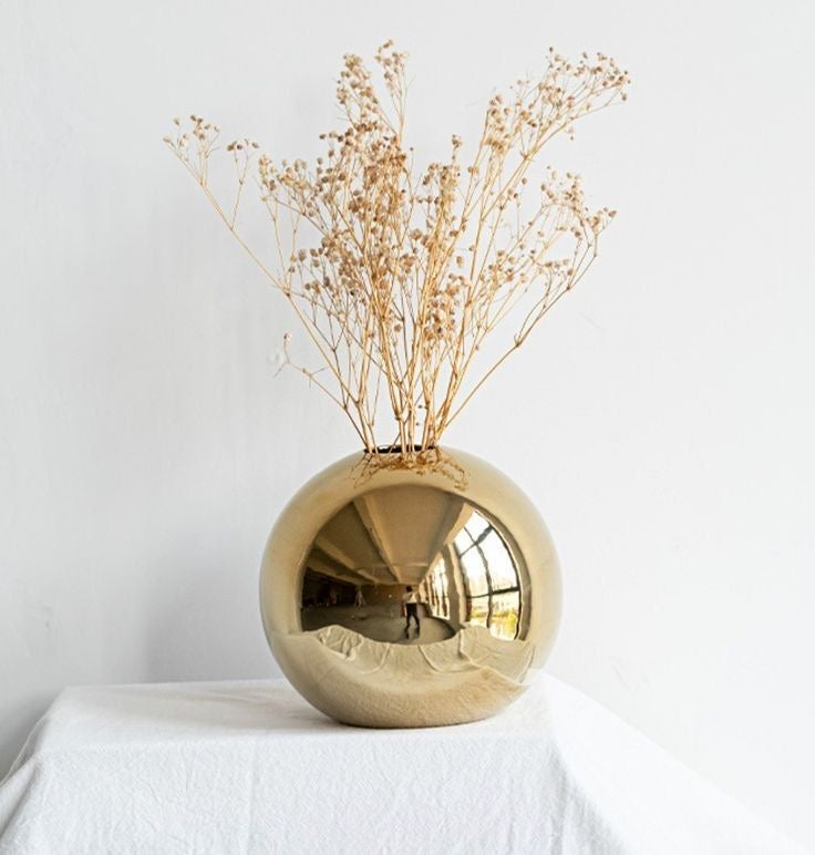 Vaso gold de ceramica