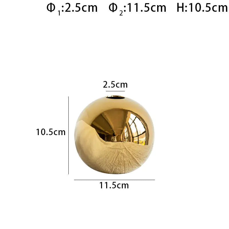 Vaso gold de ceramica